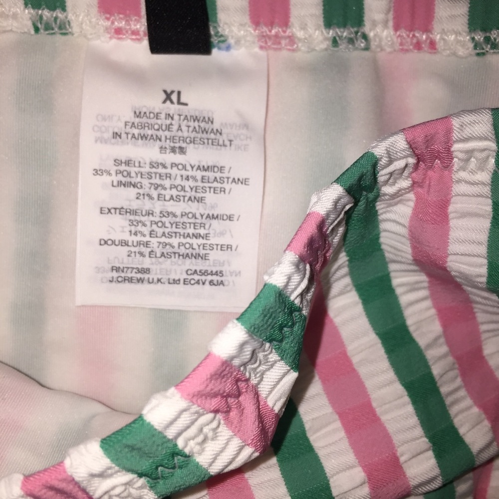 J. Crew Lowrider Bikini Bottoms Seersucker Stripe - Picture 6 of 9